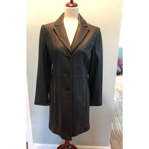 Kenneth Cole Reaction leather jacket. Dark Brown.